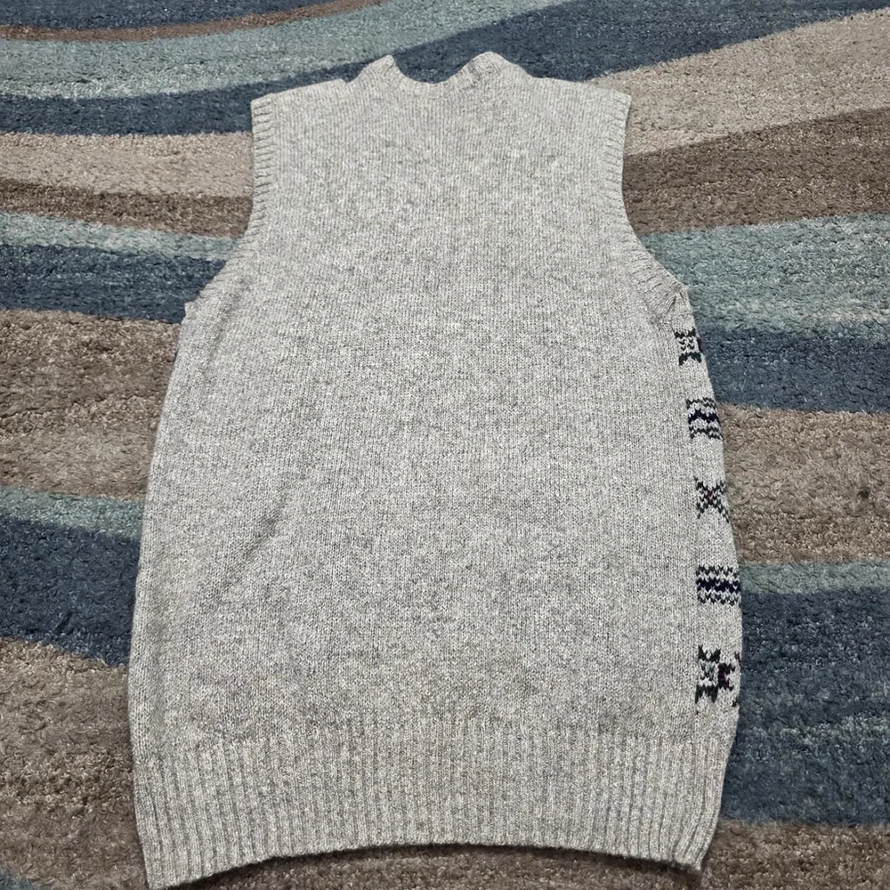 Polo Ralph Lauren Wool Silk Linen Sweater Fair Isle Vest Size L